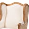 Bali & Pari Rachana Traditional French Beige Fabric and Honey Oak Finished Wood Accent Chair 238-13386-ZORO - alternate 5